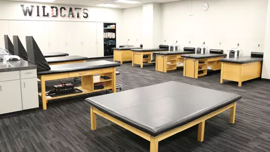 A photo of the athletic training room