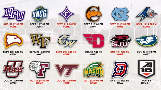 Men's Soccer Schedule Graphic