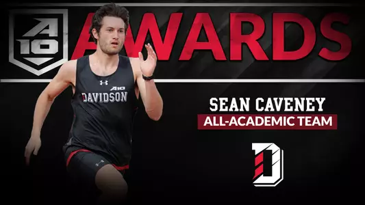 Graphic of Sean Caveney, A-10 All-Academic