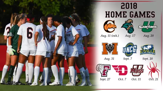 w. soccer 2018 home games graphic