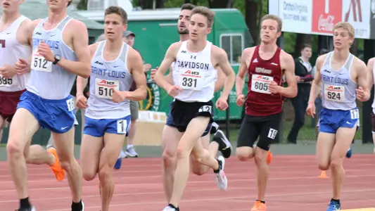 Photo of Dylan Carmack at the A-10 Championship