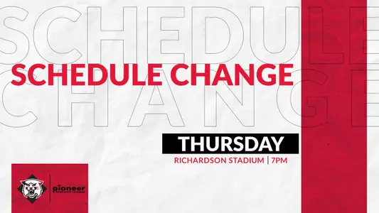 A football schedule change graphic