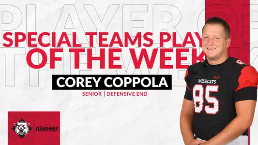 A graphic of Corey Coppola, PFL Special Teams Player of the Week