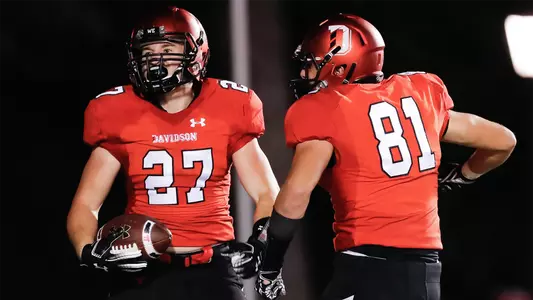 A photo of Coy Williams and Nick Snyder celebrating a TD