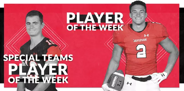 A graphic of Wes Dugger and Pat Tabor, PFL Players of the Week