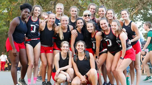 A photo of the 2019 women's cross country team