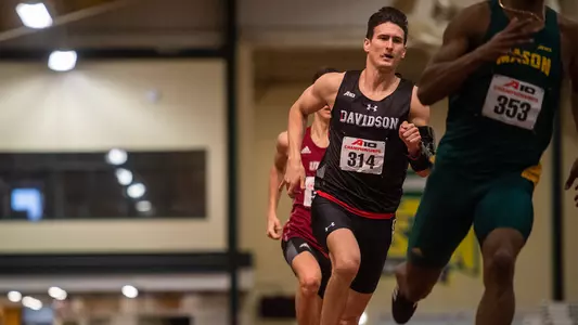 A photo of Stockton McGuire at the 2019 A-10 Indoor Championship