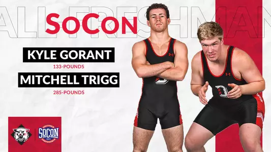 A graphic of the 2019 SoCon All-Freshman team honorees