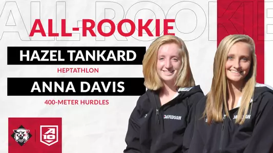 A graphic of All-Rookie selections, Anna Davis and Hazel Tankard