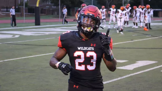 Eli Turner Jr. celebrating a TD against WVWC