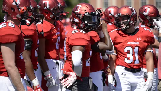 A photo of the defense on the sideline