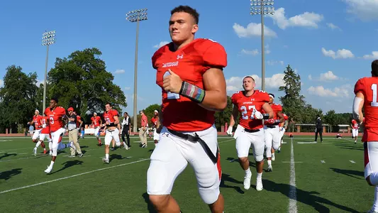 A photo of Wesley Dugger warming up