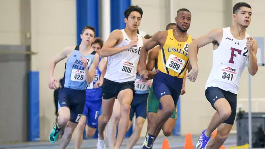 A photo of Daniel Alvarez at the A-10 Indoor Champs