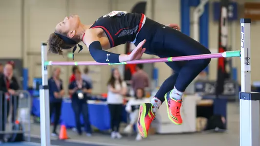 A photo of Makayla Binter at the A-10 Indoor Champs