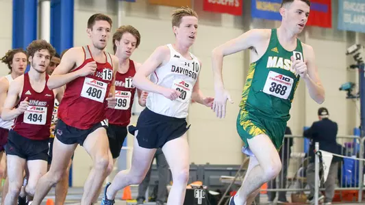 A photo of Colin Ross at the A-10 Indoor Champs