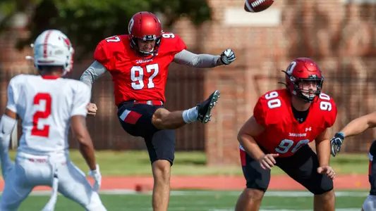 A photo of Evan Pritchard against Marist