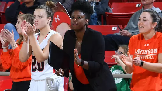 Kevi Boykin, assistant women's basketball coach action picture