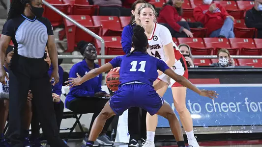 Issy Morgan at the point