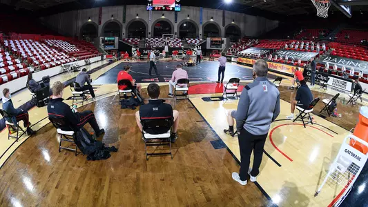 A photo of a wrestling match