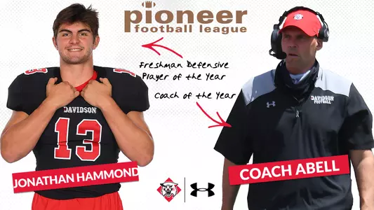 A graphic of Jonathan Hammond and Coach Abell