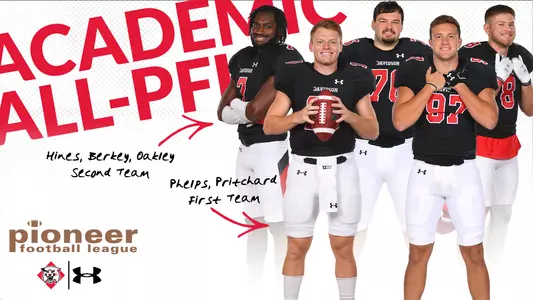 A graphic of the Academic All-PFL Team