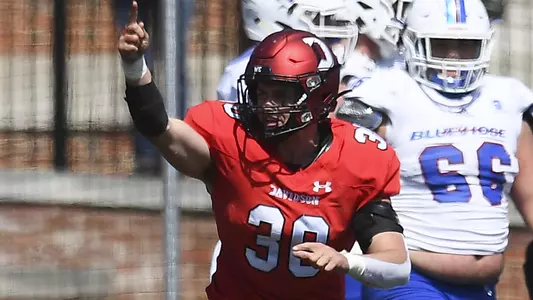 Davidson takes on Presbyterian in non-conference football action at Smith Field at Richardson Stadium  on Saturday, March 20, 2021 in Davidson, North Carolina.