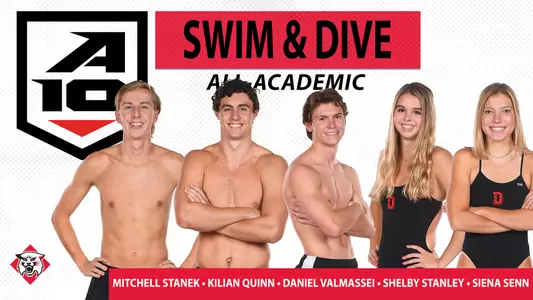 2021 A-10 All-Academic Swimming Graphic