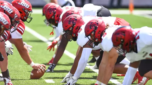 A photo of the defensive line at Jacksonville State