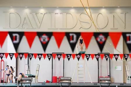 Davidson takes on Georgetown in non-conference swimming action at Charles A. Cannon Pool on Saturday, October 26, 2019 in Davidson, North Carolina.