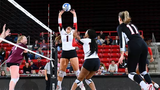 Davidson takes on Fordham in A-10 Conference womenâ??s volleyball action at Belk Arena on Friday, October 21, 2022 in Davidson, North Carolina.