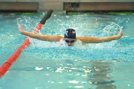 Davidson takes on Queenâ??s in menâ??s and womenâ??s swimming action at Charles A. Cannon Pool on Thursday, September 30, 2021 in Davidson, North Carolina.