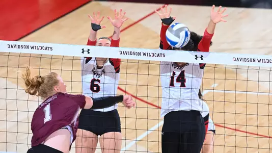 Davidson takes on Fordham in A-10 Conference womenâ??s volleyball action at Belk Arena on Friday, October 21, 2022 in Davidson, North Carolina.