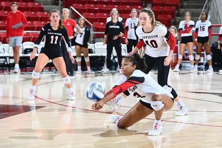 Davidson takes on VCU in A-10 women’s volleyball action at Belk Arena on Tuesday, October 04, 2022 in Davidson, North Carolina.