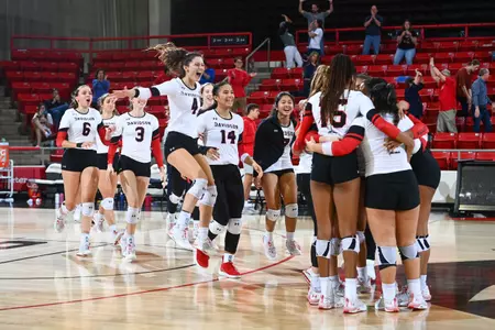 Davidson takes on VCU in A-10 women’s volleyball action at Belk Arena on Tuesday, October 04, 2022 in Davidson, North Carolina.