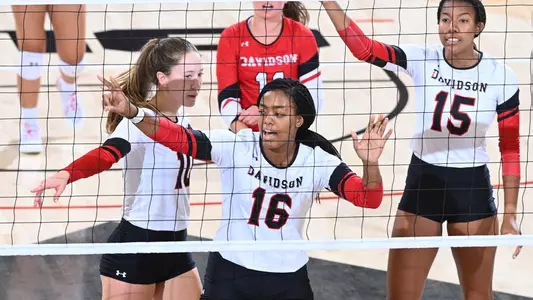 Davidson takes on Duquesne in A10 womenâ??s volleyball action at Belk Arena on Friday, September 23, 2022 in Davidson, North Carolina.