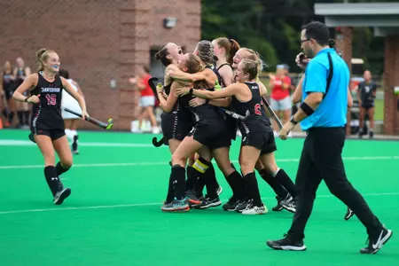Davidson takes on Georgetown in non-conference field hockey action at Carol Grotnes Belk Turf Field on Friday, August 26, 2022 in Davidson, North Carolina.