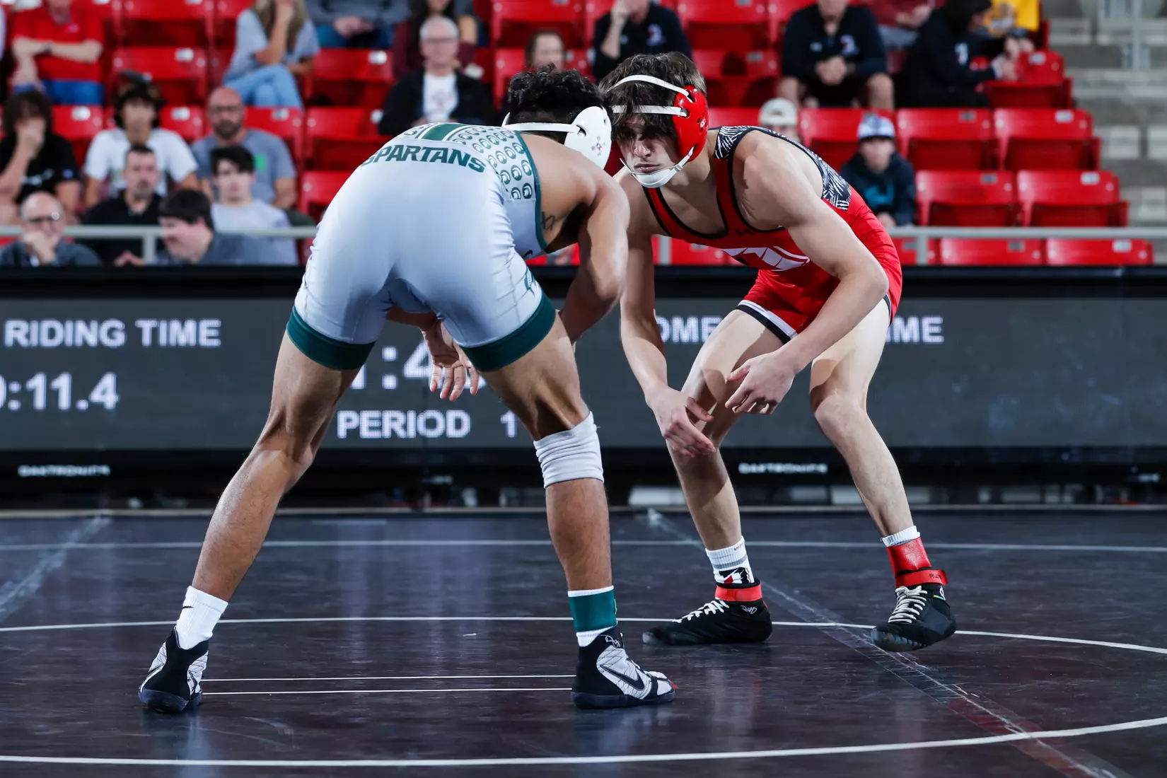 Davidson takes on Michigan State in non-conference wrestling action at Belk Arena on Friday, November 11, 2022 in Davidson, North Carolina.