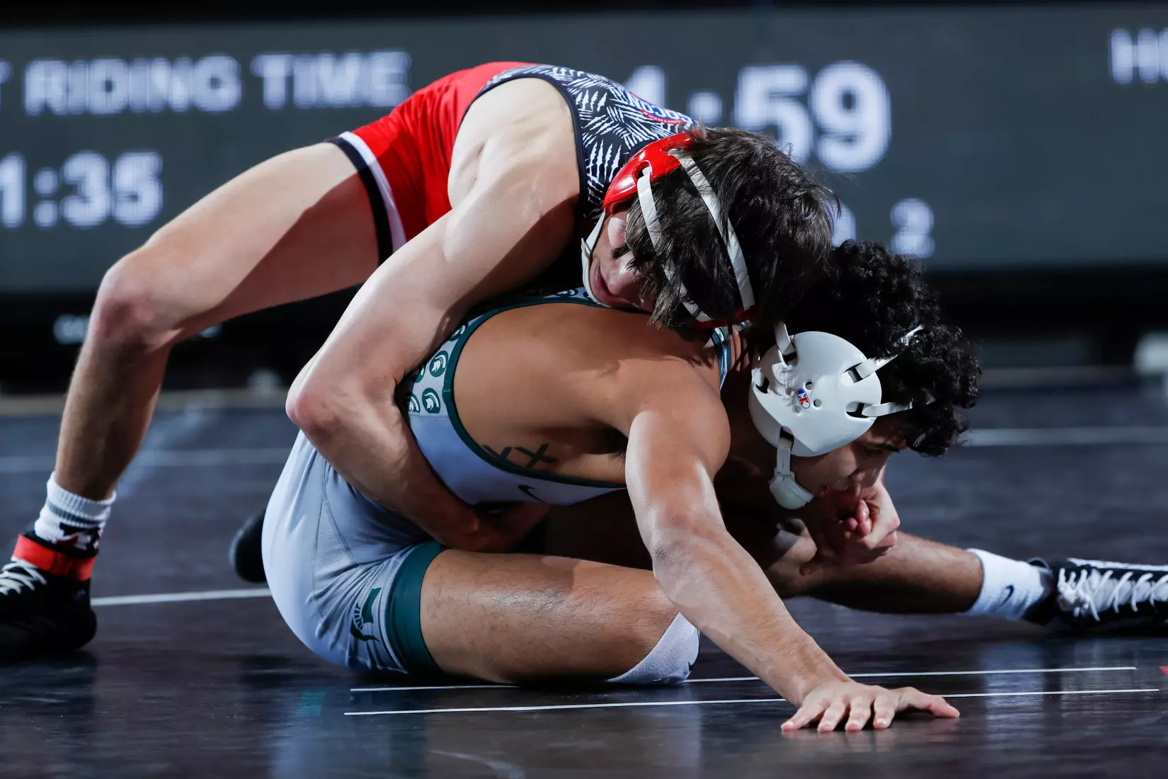 Davidson takes on Michigan State in non-conference wrestling action at Belk Arena on Friday, November 11, 2022 in Davidson, North Carolina.
