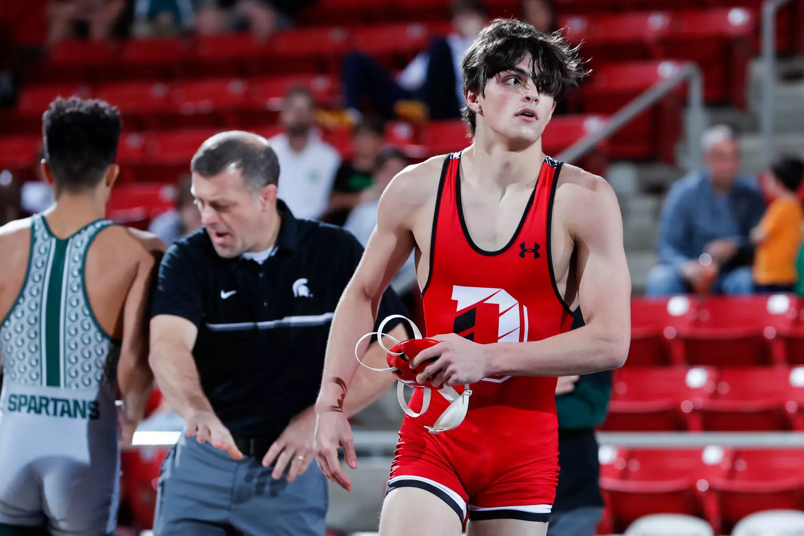 Davidson takes on Michigan State in non-conference wrestling action at Belk Arena on Friday, November 11, 2022 in Davidson, North Carolina.