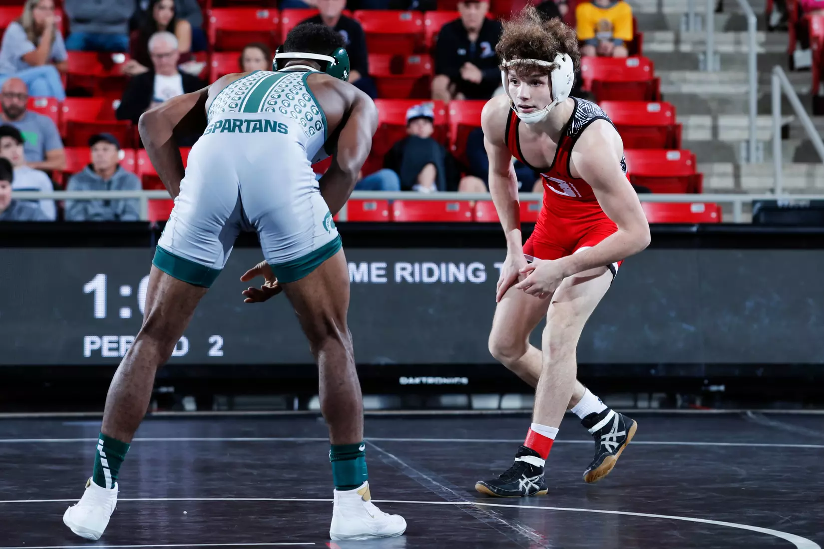 Davidson takes on Michigan State in non-conference wrestling action at Belk Arena on Friday, November 11, 2022 in Davidson, North Carolina.