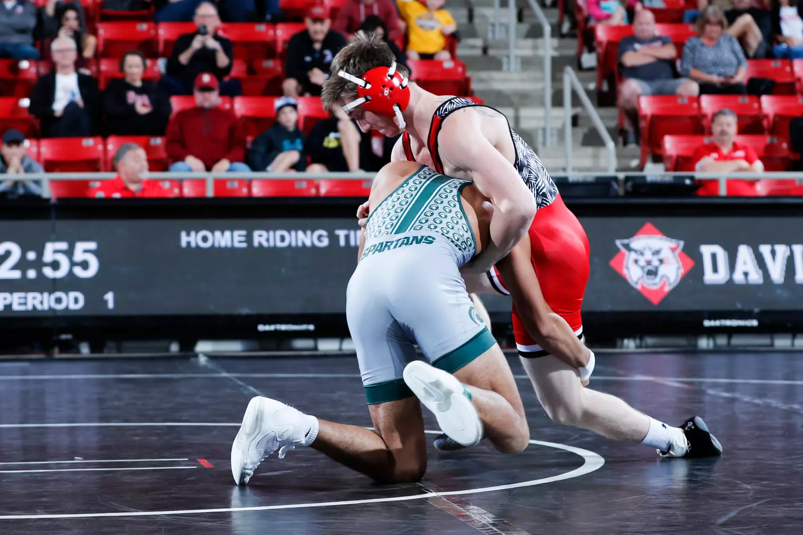 Davidson takes on Michigan State in non-conference wrestling action at Belk Arena on Friday, November 11, 2022 in Davidson, North Carolina.