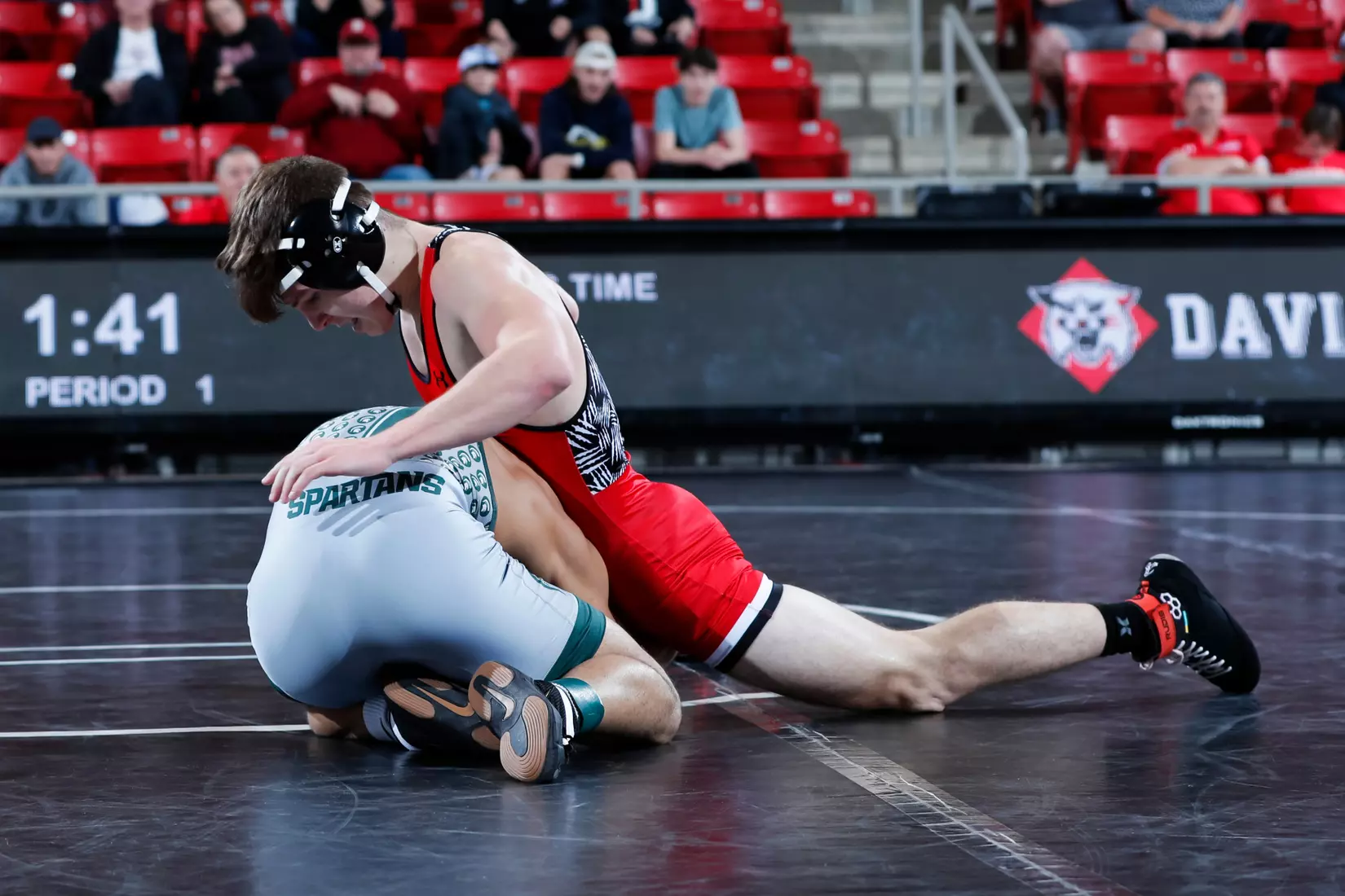Davidson takes on Michigan State in non-conference wrestling action at Belk Arena on Friday, November 11, 2022 in Davidson, North Carolina.