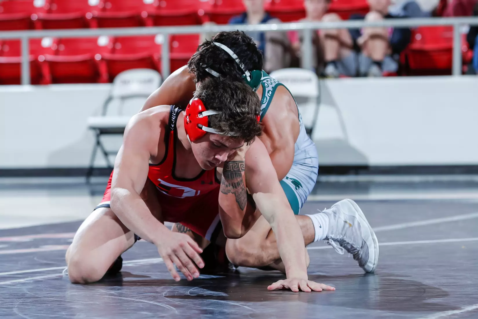 Davidson takes on Michigan State in non-conference wrestling action at Belk Arena on Friday, November 11, 2022 in Davidson, North Carolina.