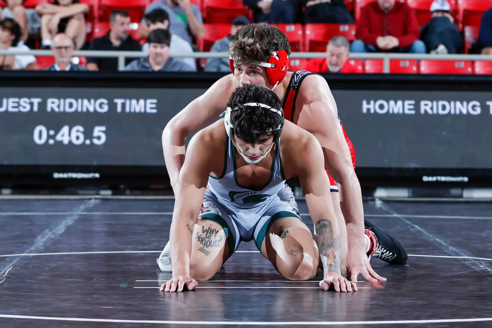 Davidson takes on Michigan State in non-conference wrestling action at Belk Arena on Friday, November 11, 2022 in Davidson, North Carolina.