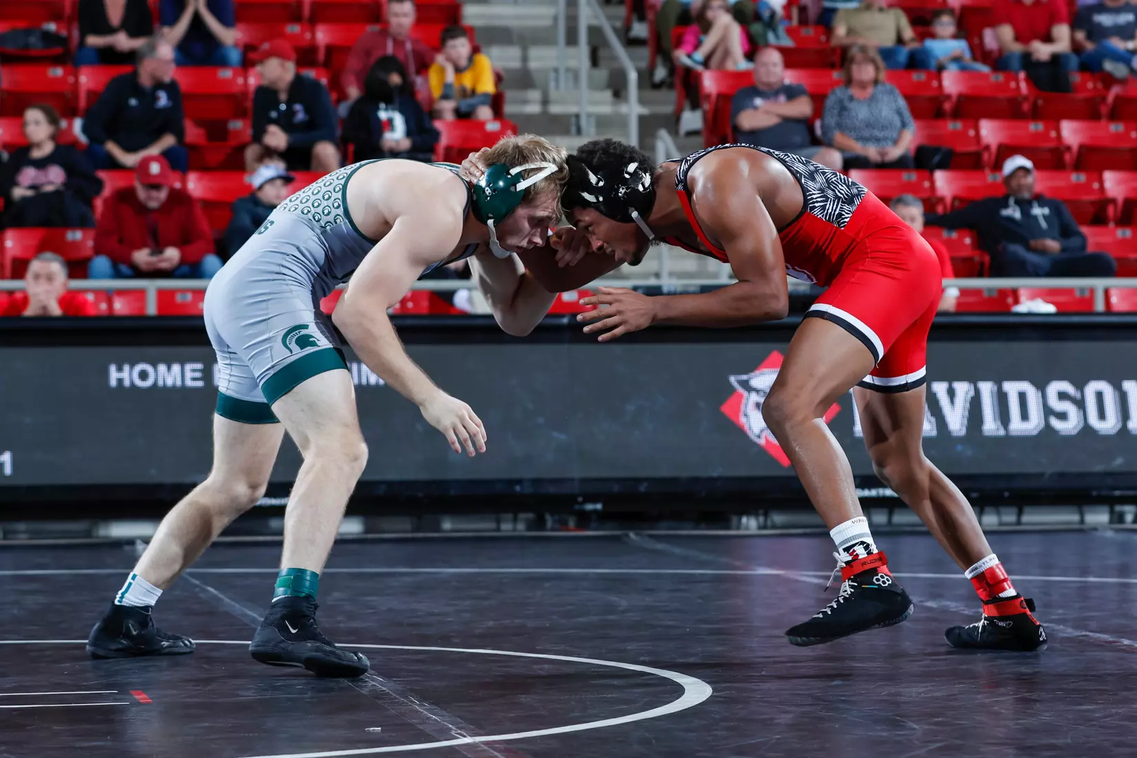 Davidson takes on Michigan State in non-conference wrestling action at Belk Arena on Friday, November 11, 2022 in Davidson, North Carolina.