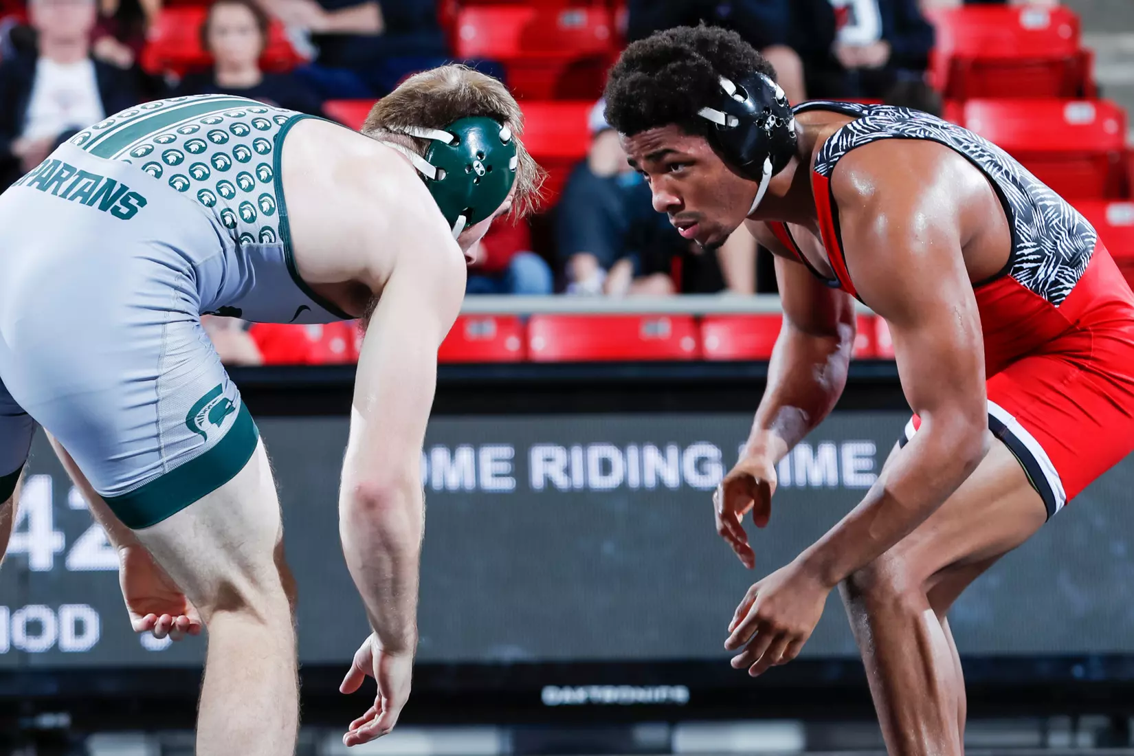 Davidson takes on Michigan State in non-conference wrestling action at Belk Arena on Friday, November 11, 2022 in Davidson, North Carolina.