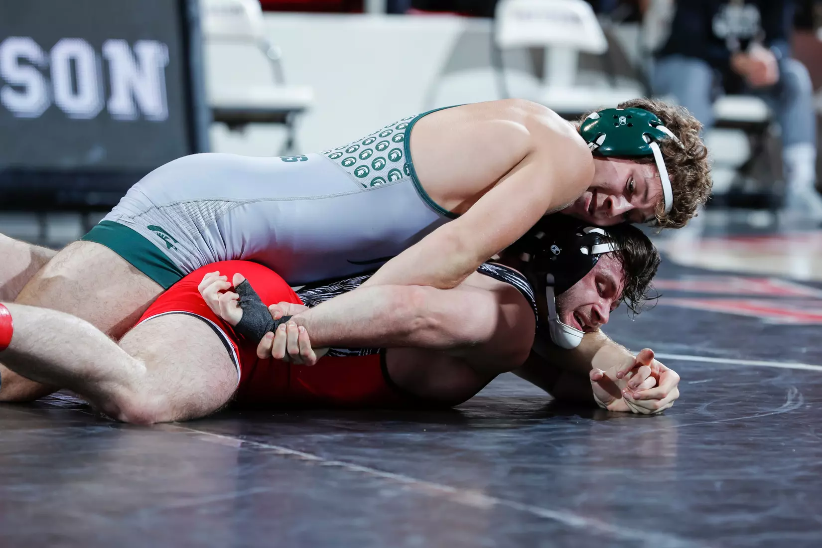 Davidson takes on Michigan State in non-conference wrestling action at Belk Arena on Friday, November 11, 2022 in Davidson, North Carolina.