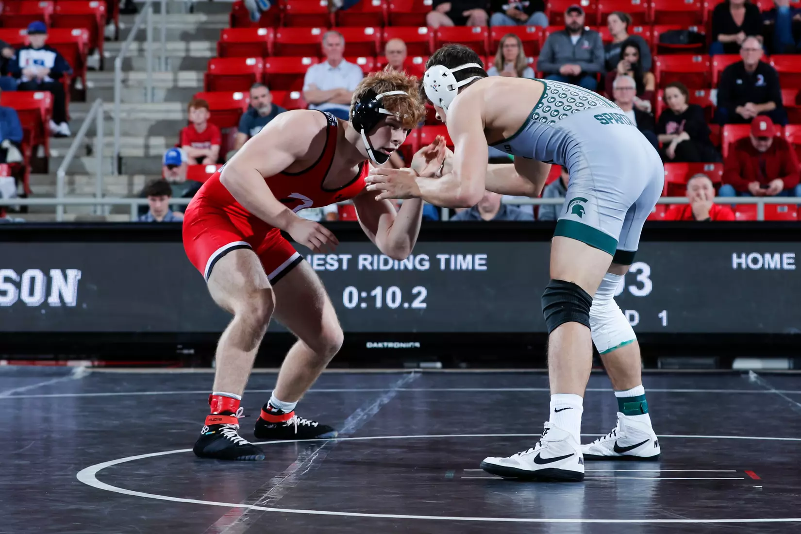 Davidson takes on Michigan State in non-conference wrestling action at Belk Arena on Friday, November 11, 2022 in Davidson, North Carolina.