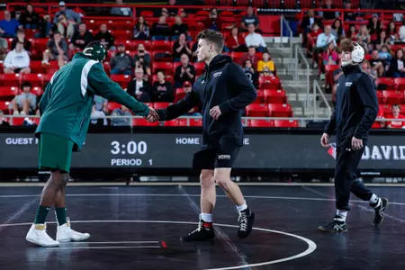 Davidson takes on Michigan State in non-conference wrestling action at Belk Arena on Friday, November 11, 2022 in Davidson, North Carolina.