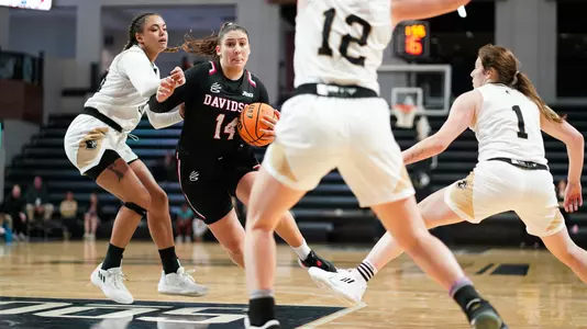 Maddie Plank drives against Wofford